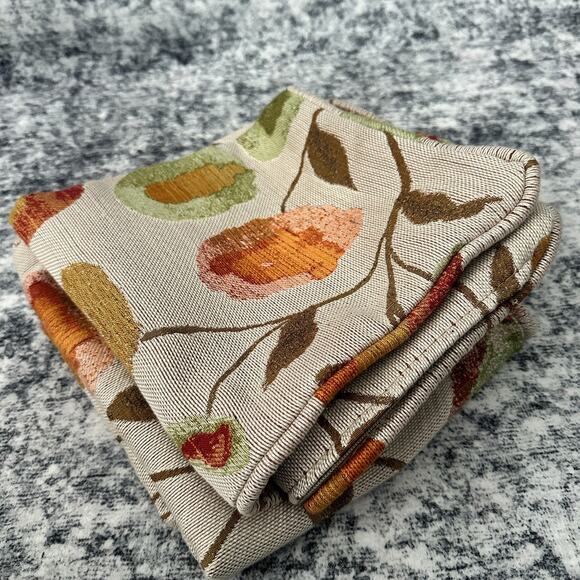 Set of 2 Large 18" Cottagecore Floral Autumn Jacquard Pillow Covers Cases Decor - Picture 9 of 11